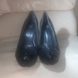 Size 8.5 Black Sequin Heels
